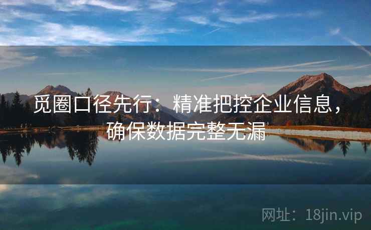 觅圈口径先行：精准把控企业信息，确保数据完整无漏