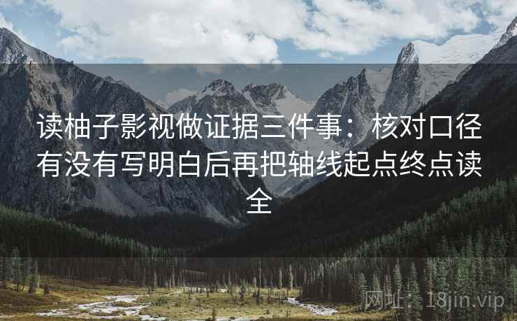 读柚子影视做证据三件事：核对口径有没有写明白后再把轴线起点终点读全
