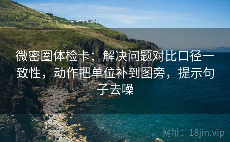 微密圈体检卡：解决问题对比口径一致性，动作把单位补到图旁，提示句子去噪
